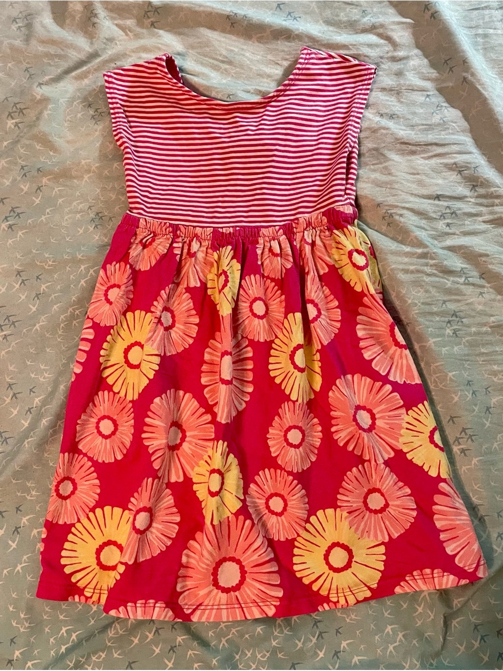 Gymboree Red and Pink Floral Stripe Dress